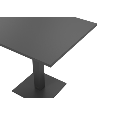 Callas tuintafel in zwart aluminium - L 70 x B 80 x H 73 cm
