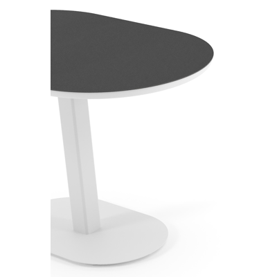 Teramo tuintafel bombo in wit aluminium en volkeramiek Nero Black - L 110 x B 70 x H 73.7 cm