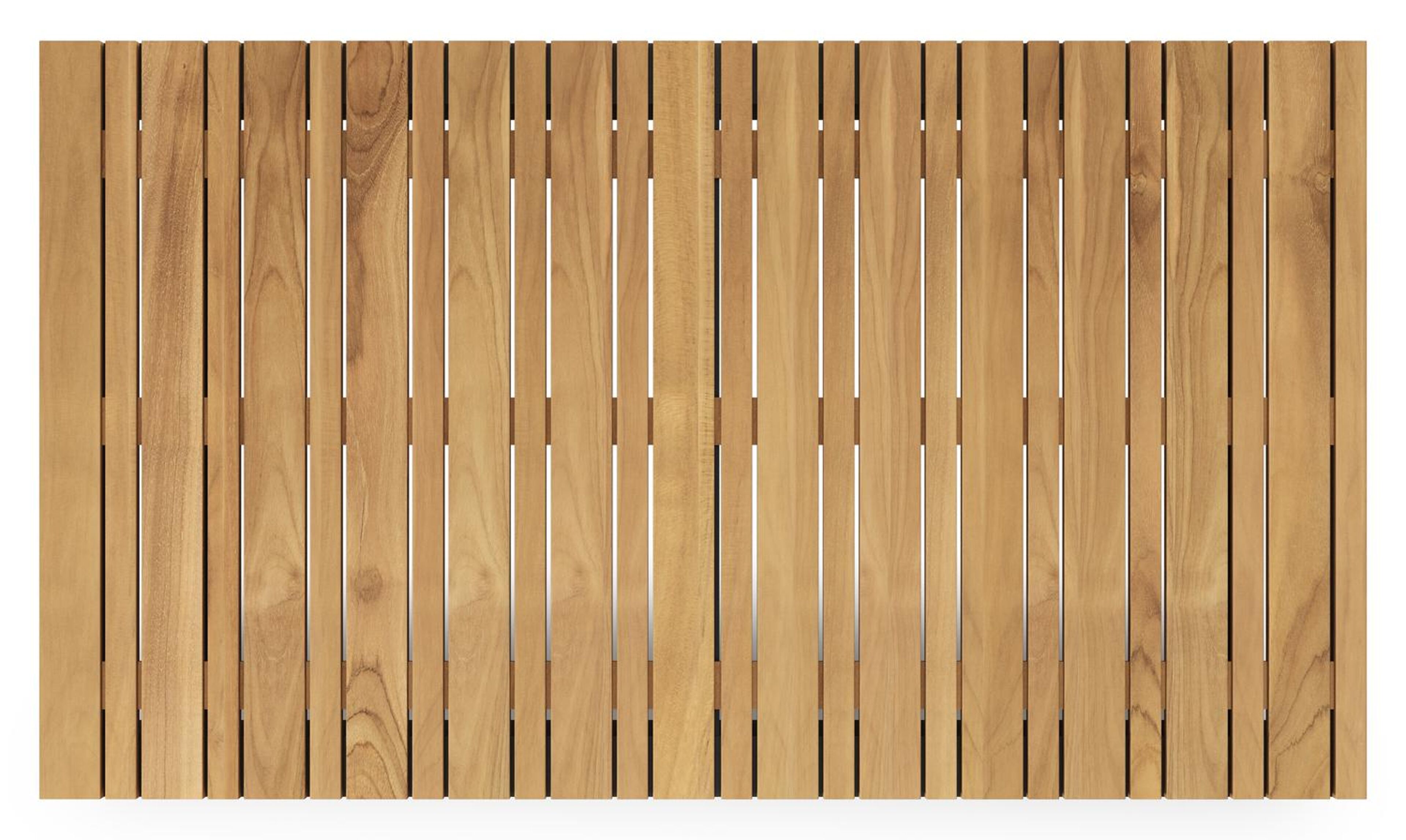 Como loungetafel in zwart aluminium en naturel teak - L 140 x B 80 x H 20 cm