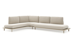 Chaise longue rechts + 3-zit