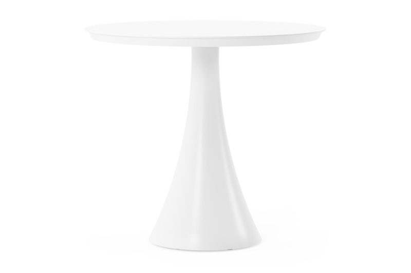 Fano tuintafel rond in wit aluminium - Dia. 85 x H 75 cm