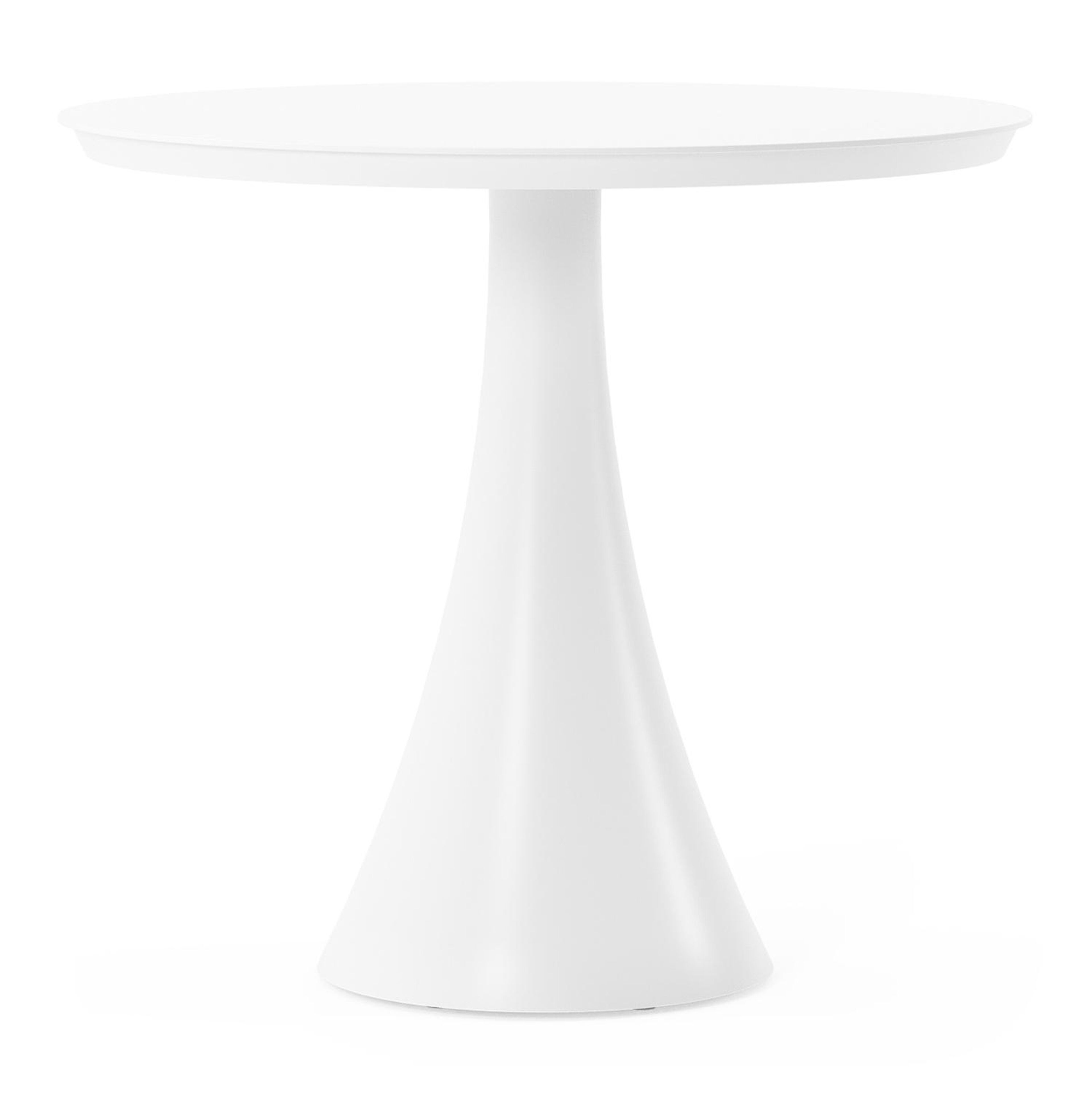 Fano tuintafel rond in wit aluminium - Dia. 85 x H 75 cm