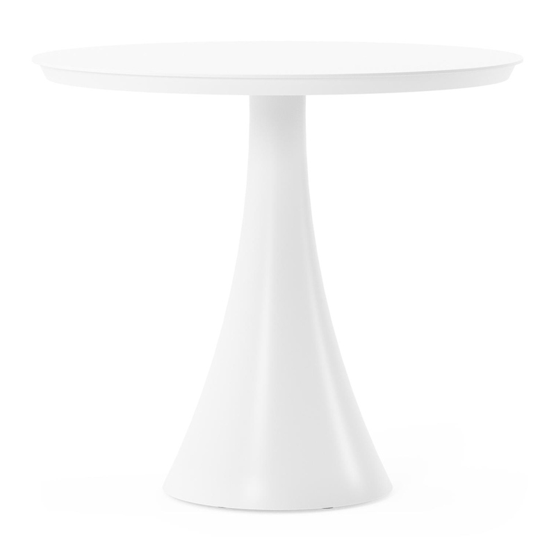 Fano tuintafel rond in wit aluminium - Dia. 85 x H 75 cm