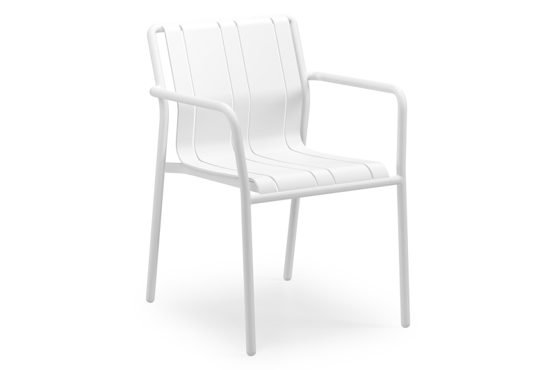 Bolito tuinstoel in wit aluminium