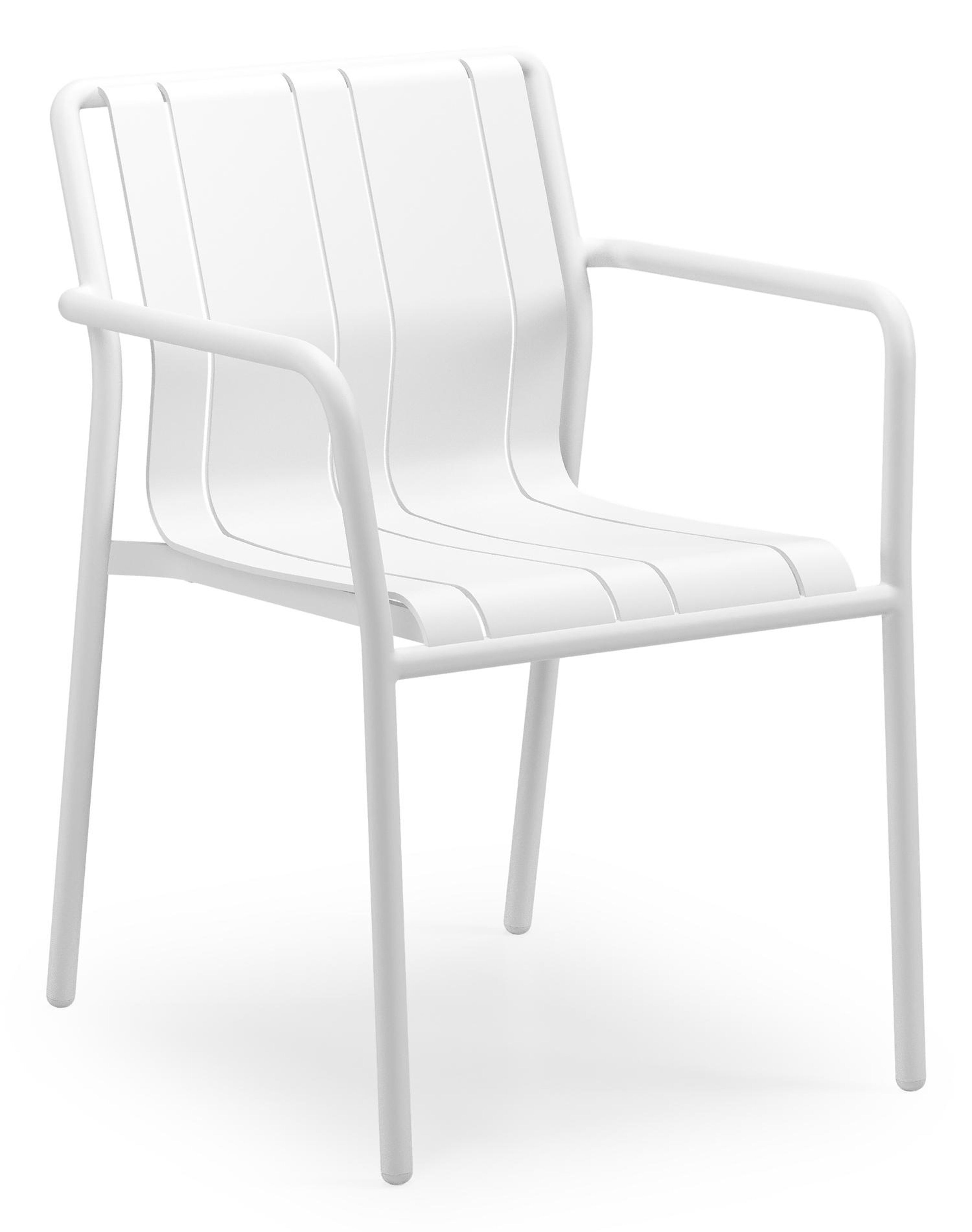 Bolito tuinstoel in wit aluminium