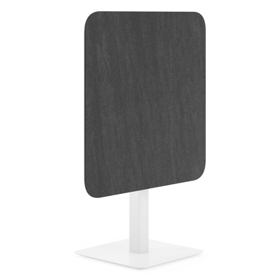 Fano kantelbare tuintafel afgerond vierkant in wit aluminium en volkeramiek Basalt Black - L 80 x B 80 x H 72.5 cm