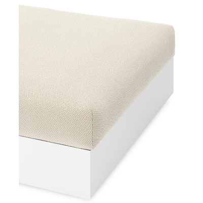 Como poef in wit aluminium met althea off white all weather cosytica kussen