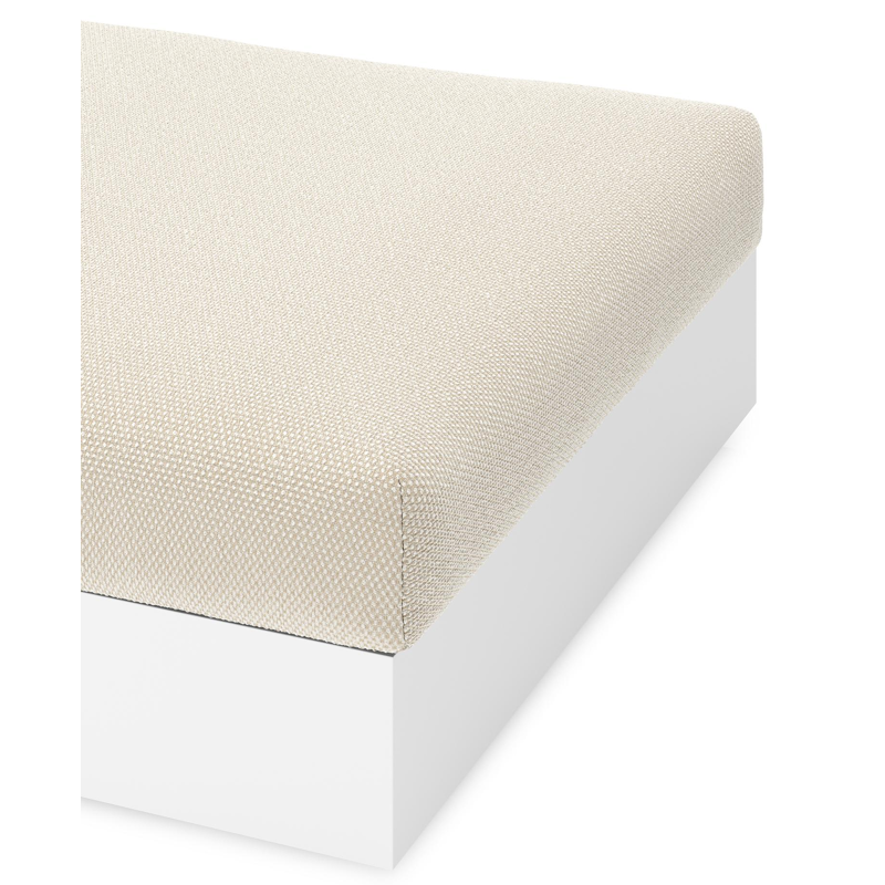 Como poef in wit aluminium met althea off white all weather cosytica kussen