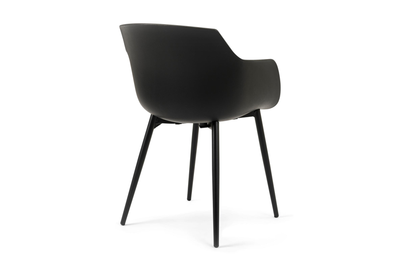 Bahia tuinset in zwart aluminium met 6 Paco tuinstoelen