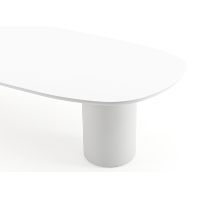 Amico tuintafel bombo in wit aluminium en volkeramiek Arctic White - L 320 x B 130 x H 73.5 cm