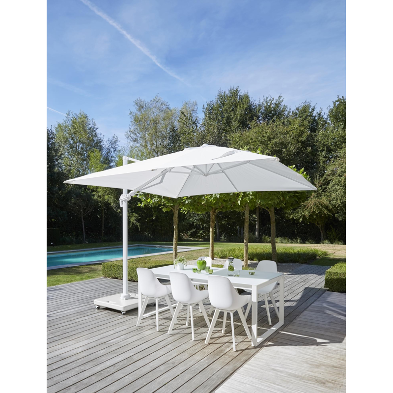 Mesa tuinstoel in wit aluminium en wit kunststof