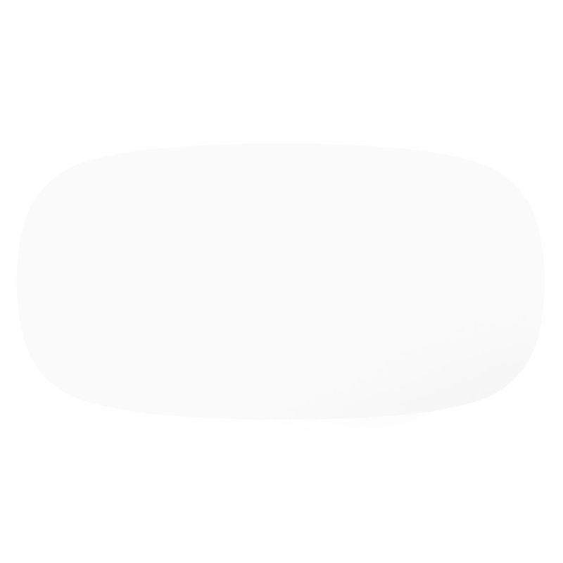 Amico tuintafel bombo in zwart aluminium en volkeramiek Arctic White - L 210 x B 110 x H 73.5 cm