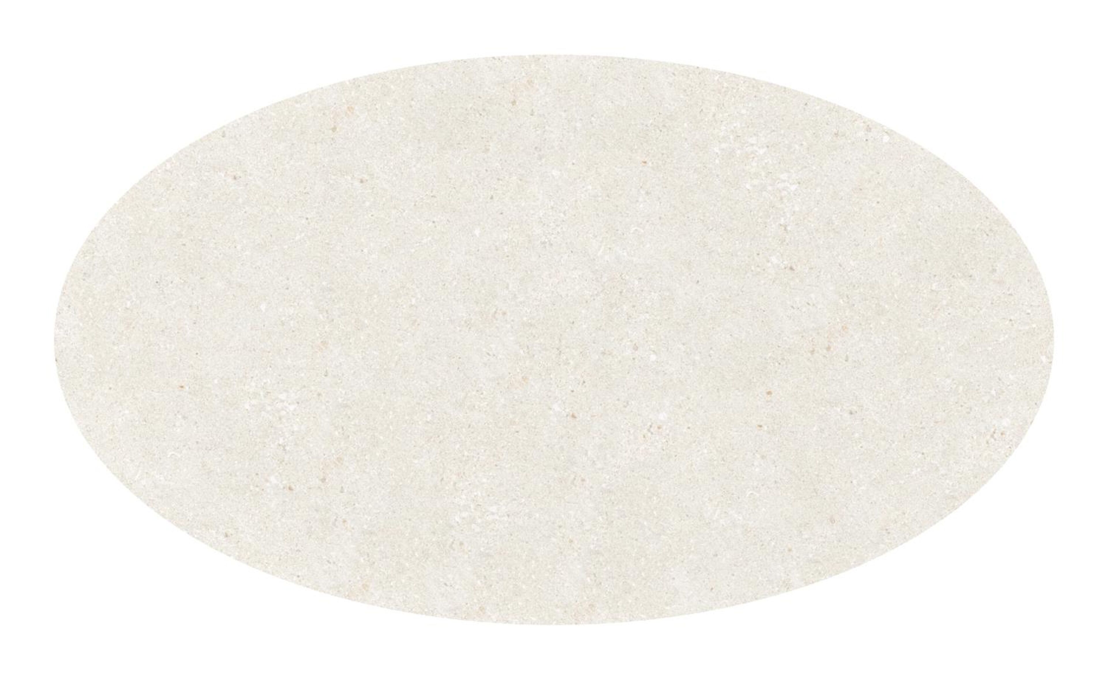 Fano tuintafel ovaal in beige aluminium en volkeramiek Shilin - L 140 x B 80 x H 74.5 cm