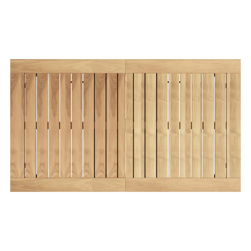 Amalfi verlengbare tuintafel in zwart aluminium en teak - L 156/214 x B 90 x H 75 cm