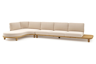 Chaise longue rechts + 3-zit