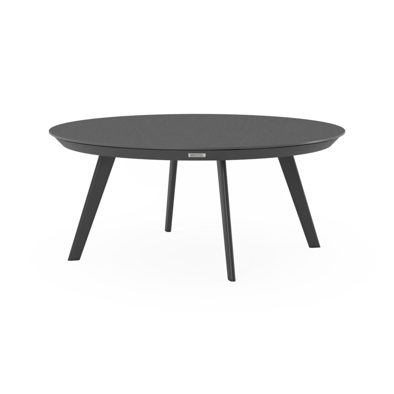 Rondo loungetafel in zwart aluminium en nero black volkeramiek - Dia. 85 x H 35 cm