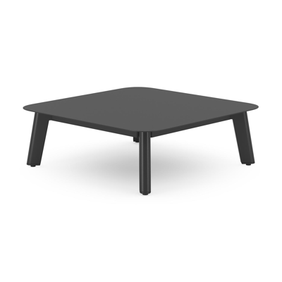 Mosa loungetafel in zwart aluminium - L 64 x B 64 x H 21 cm
