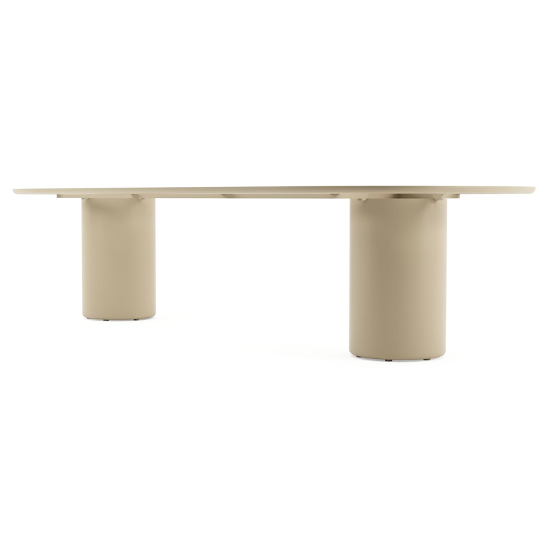 Amico tuintafel bombo in beige aluminium en volkeramiek Rapolano - L 320 x B 130 x H 73.5 cm