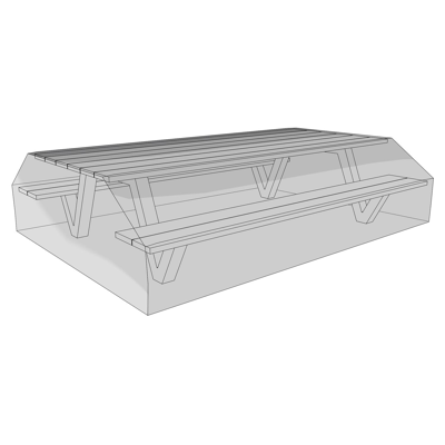Beschermhoes voor Norma picknicktafel 300 cm