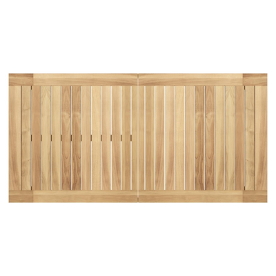 Amalfi verlengbare tuintafel rechthoekig in beige aluminium en teak - L 200-280 x B 100 x H 75 cm