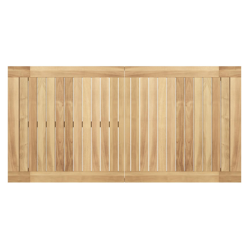 Amalfi verlengbare tuintafel rechthoekig in beige aluminium en teak - L 200-280 x B 100 x H 75 cm