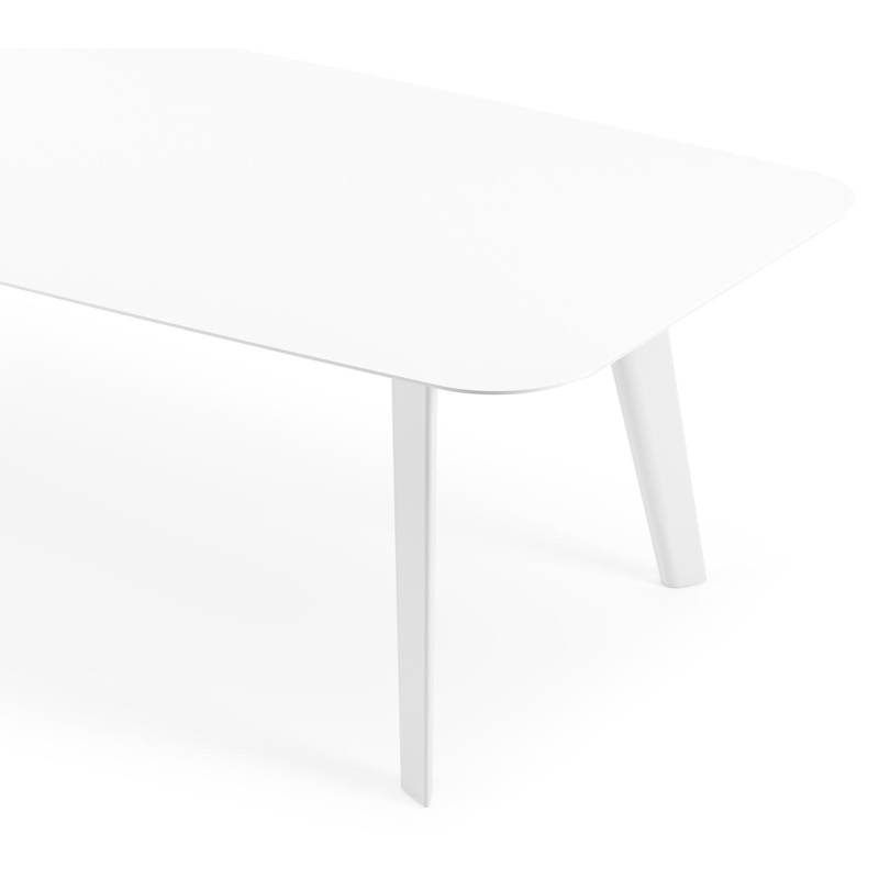 Lacrima tuintafel in wit aluminium en volkeramiek arctic white - L 315 x B 115 x H 74 cm
