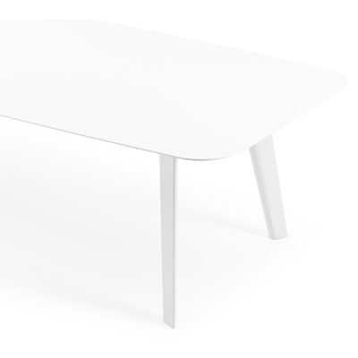 Lacrima tuintafel in wit aluminium en volkeramiek arctic white - L 315 x B 115 x H 74 cm