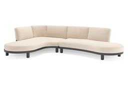Chaise longue droite + 2 places organique