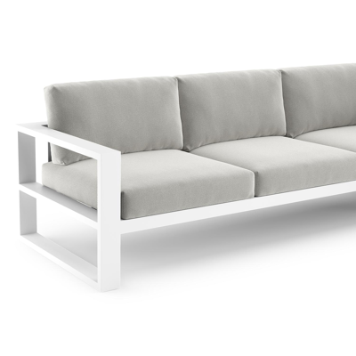 Verato loungebank in wit aluminium met lopi ash all weather sunbrella® luxe kussen