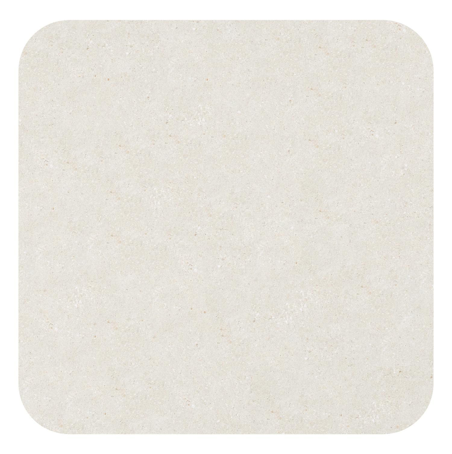 Amico low dining tuintafel afgerond vierkant in beige aluminium en volkeramiek Shilin - L 148 x B 148 x H 61 cm