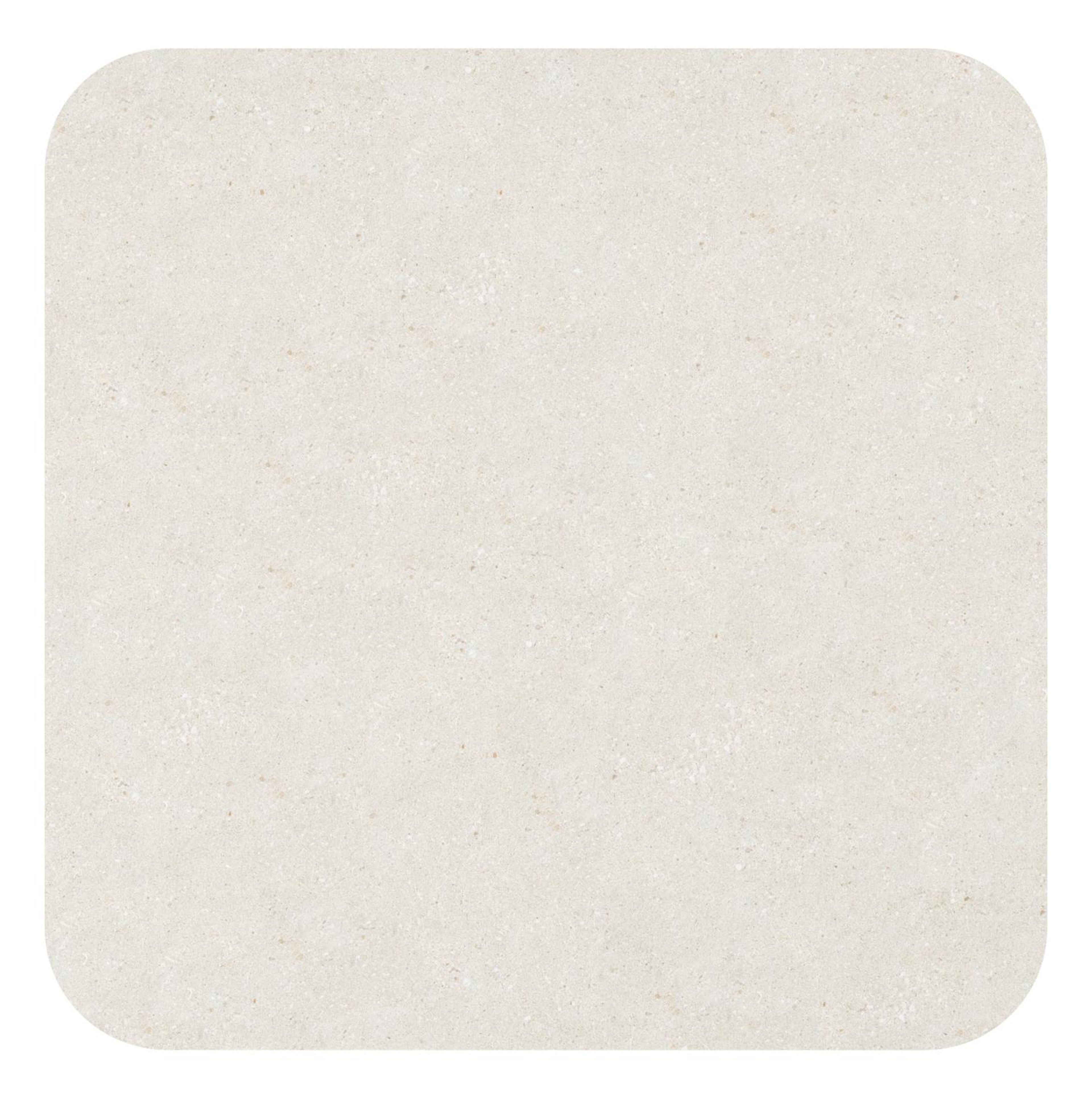 Amico low dining tuintafel afgerond vierkant in beige aluminium en volkeramiek Shilin - L 148 x B 148 x H 61 cm
