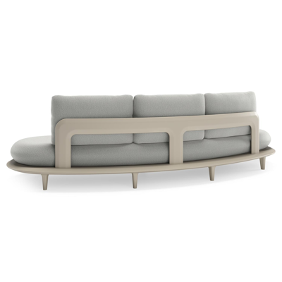 Bomero loungebank in beige aluminium met savane nimbus all weather sunbrella® luxe kussen