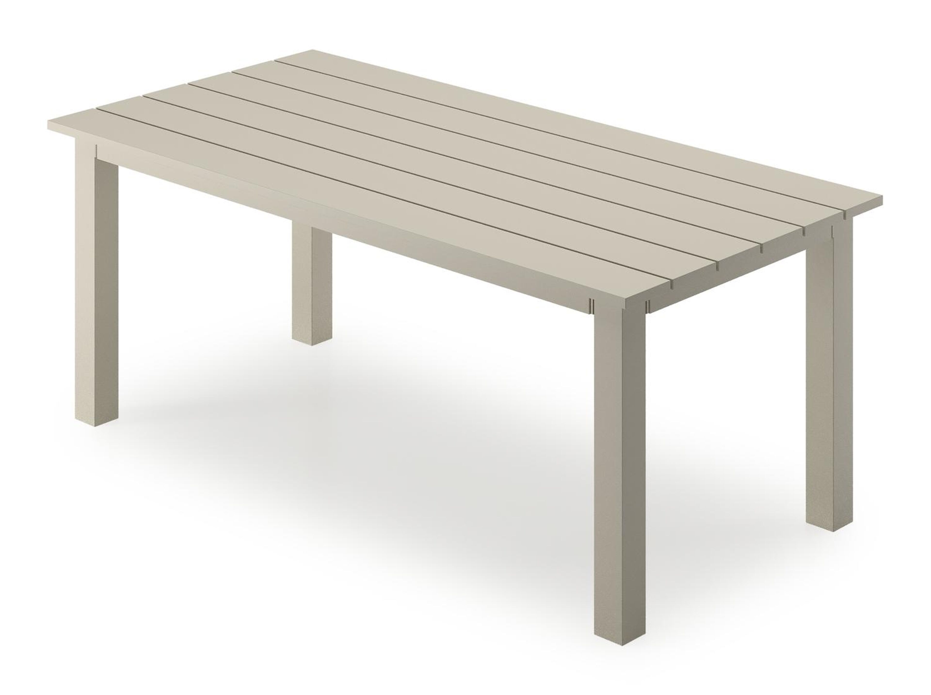 Nelas loungetafel in beige aluminium - L 120 x B 60 x H 42 cm