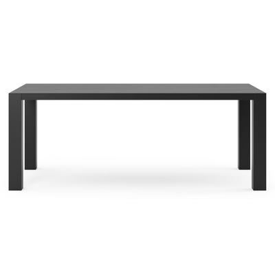 Nano tuintafel in zwart aluminium en volkeramiek basalt black - L 200 x B 100 x H 75 cm