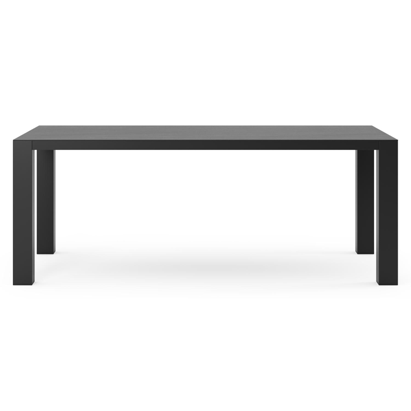 Table de jardin Nano en aluminium noir et céramique pleine basalt black - Lg 200 x Larg. 100 x H 75 cm
