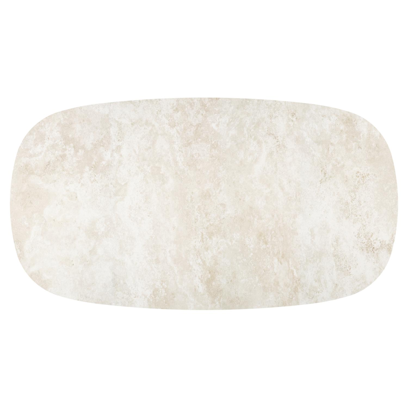 Amico tuintafel bombo xl in wit aluminium en volkeramiek Rapolano - L 270 x B 148 x H 73.5 cm