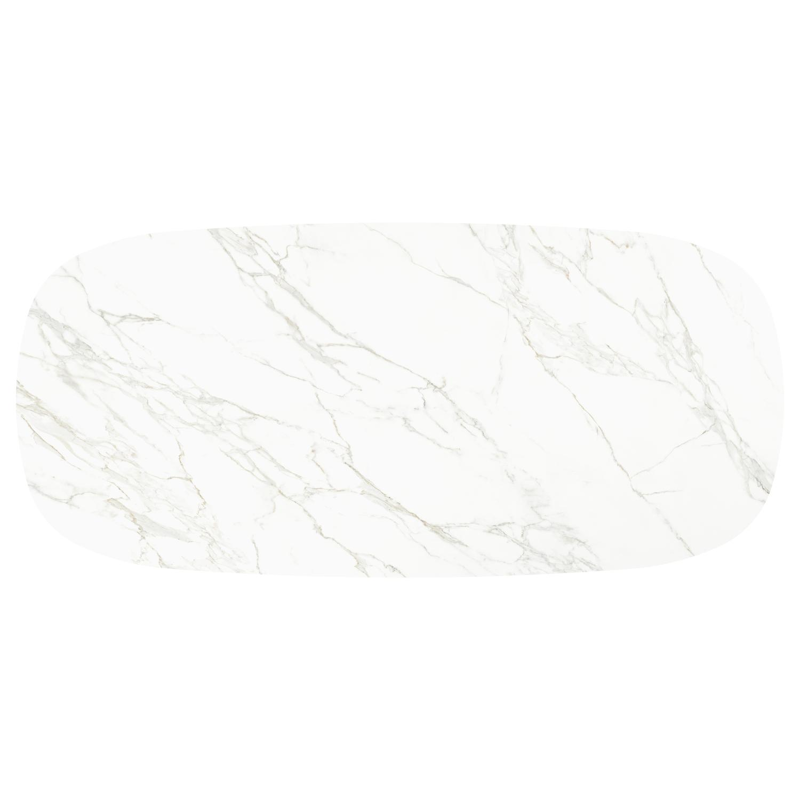 Amico tuintafel bombo xl in beige aluminium en volkeramiek Calacatta - L 320 x B 148 x H 73.5 cm