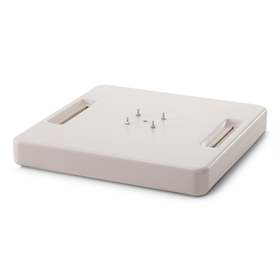 Rufina zweefparasol met tiltfunctie in beige aluminium en beige Sunbrella® Premium parasoldoek - L1 250 x L2 350 cm met Lapido XL parasolvoet 160 kg