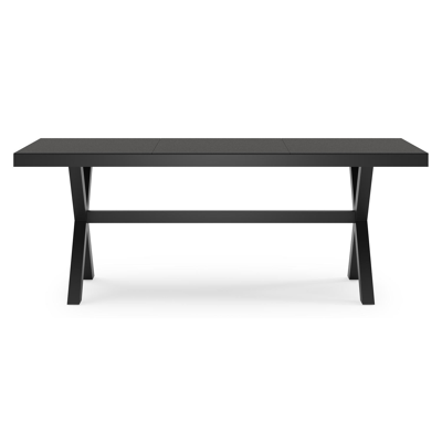 Bahia tuintafel rechthoekig in zwart aluminium en sintered stone zwart - L 200 x B 92 x H 75 cm