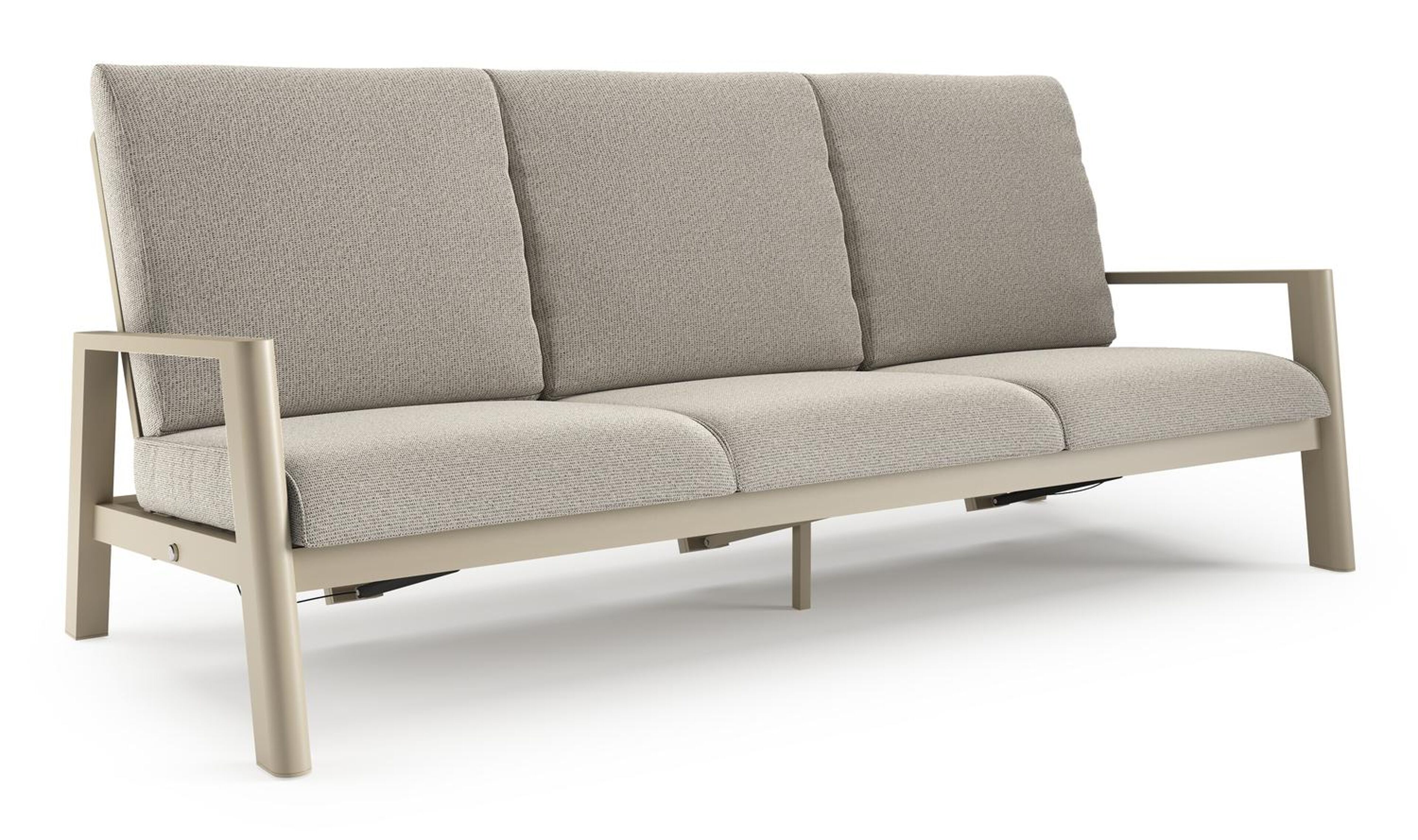 Cirello loungebank in beige aluminium met firenze sand all weather solica kussen