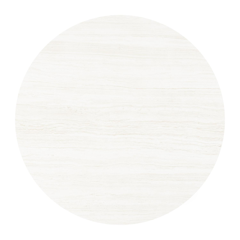 Donato tuintafel rond in wit aluminium en volkeramiek calista - Dia. 148 x H 75 cm