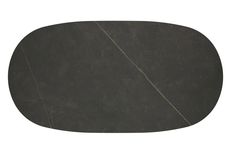 Amico loungetafel bombo in beige aluminium en volkeramiek Calatorao - L 171 x B 89 x H 24 cm