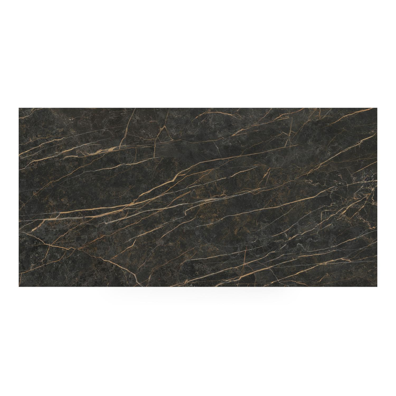 Cirello tuintafel in zwart aluminium en volkeramiek black obsession - L 200 x B 100 x H 75 cm