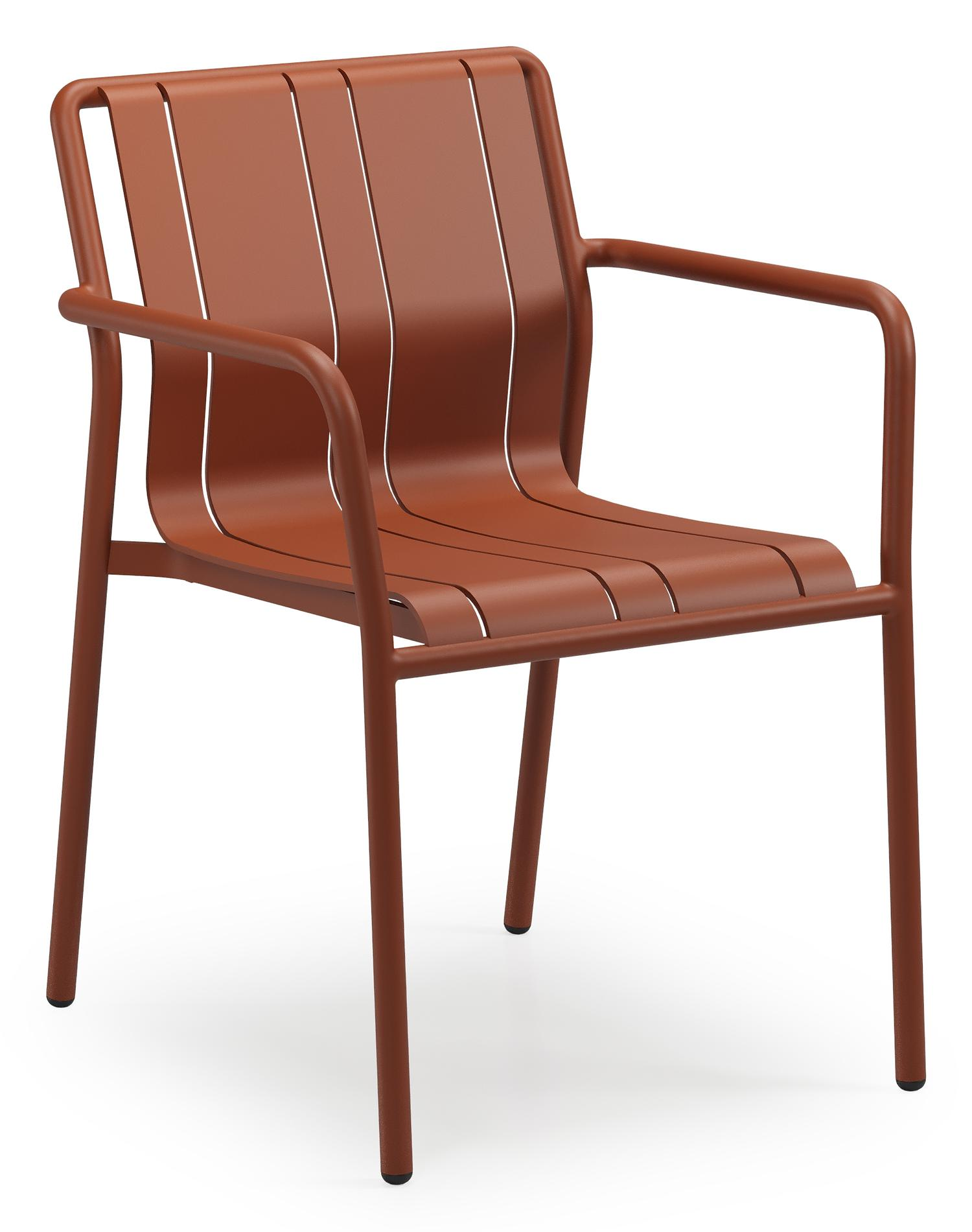 Bolito tuinstoel in roestbruin aluminium