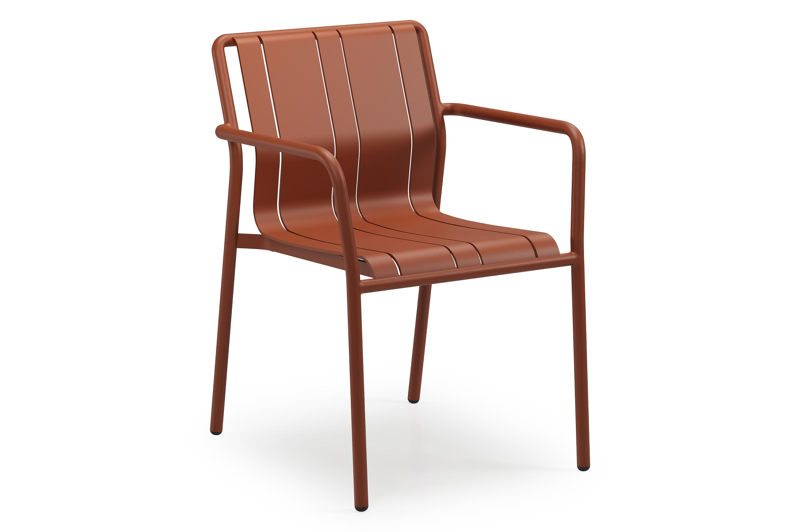 Bolito tuinstoel in roestbruin aluminium