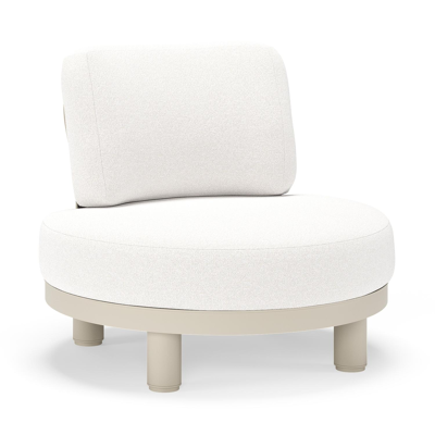 Donato loungestoel in beige aluminium met all weather solica Soul Optik kussen