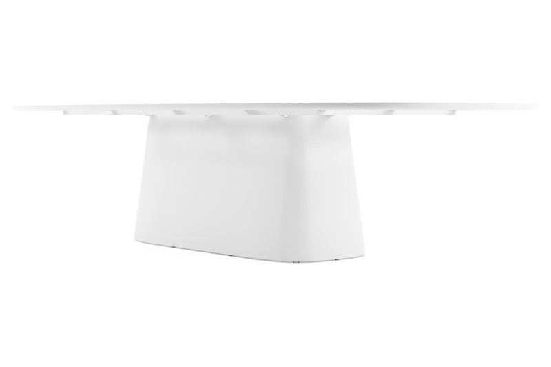 Amico tuintafel bombo xl in wit aluminium en volkeramiek Black Obsession - L 320 x B 148 x H 73.5 cm