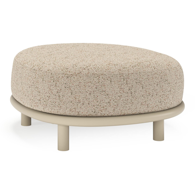 Lupino poef in beige aluminium met bora jungle all weather cosytica kussen