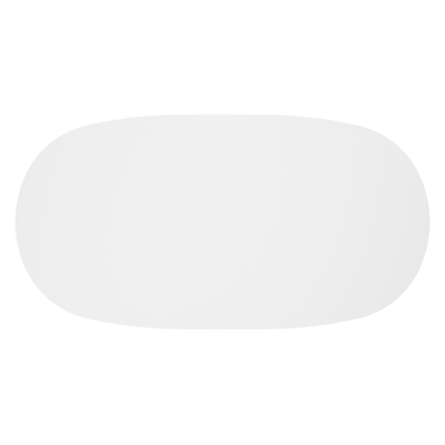 Amico loungetafel bombo in zwart aluminium en volkeramiek Arctic White - L 171 x B 89 x H 24 cm