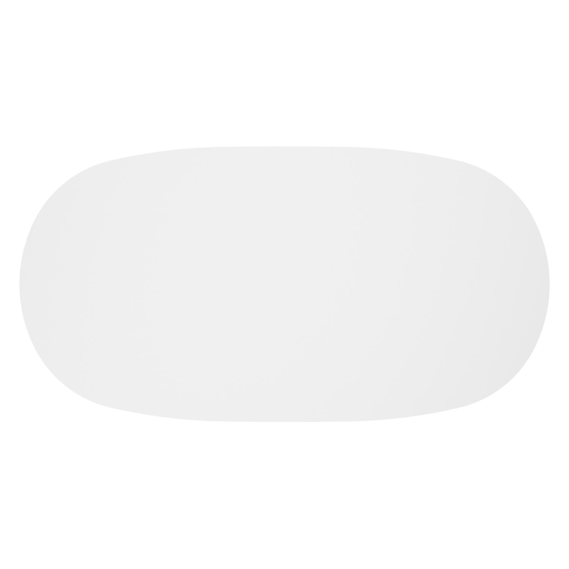 Amico loungetafel bombo in zwart aluminium en volkeramiek Arctic White - L 171 x B 89 x H 24 cm